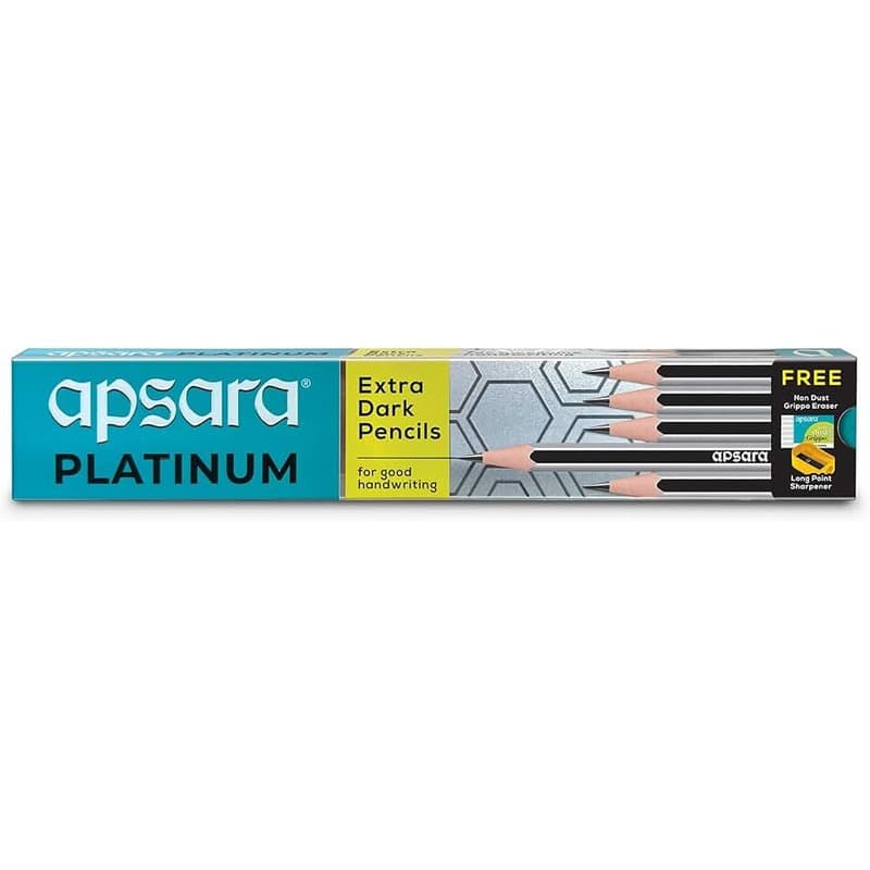 Apsara Platinum Extra Dark Pencil (Pack of 10)