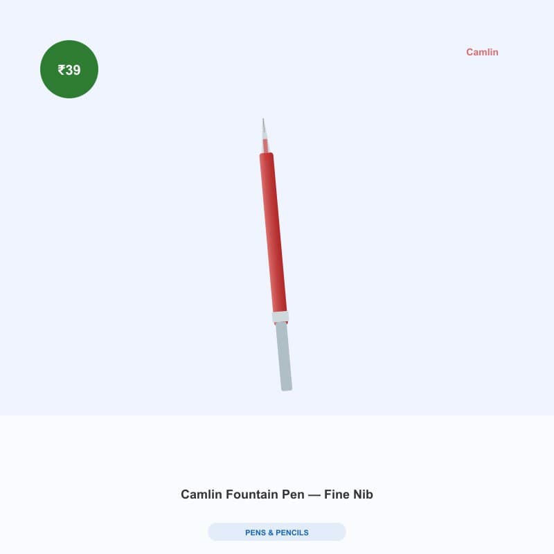 Camlin Fountain Pen — Fine Nib