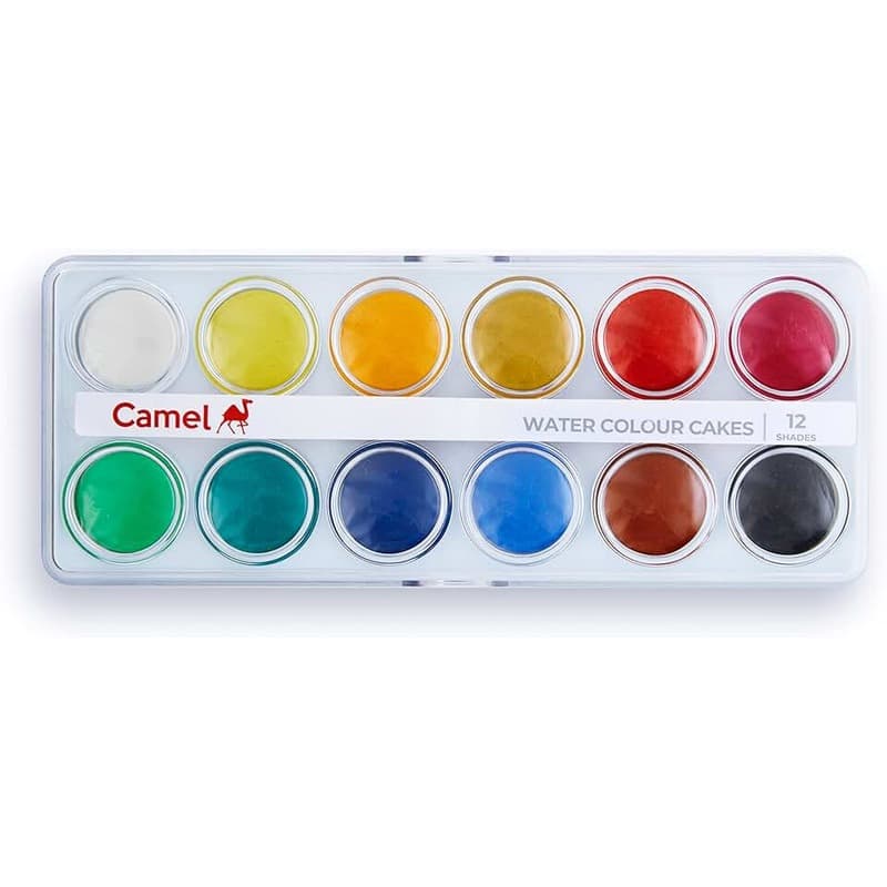 Camlin Water Colour Cakes — 12 Shades
