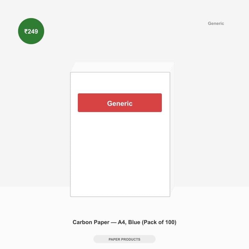 Carbon Paper — A4, Blue (Pack of 100)