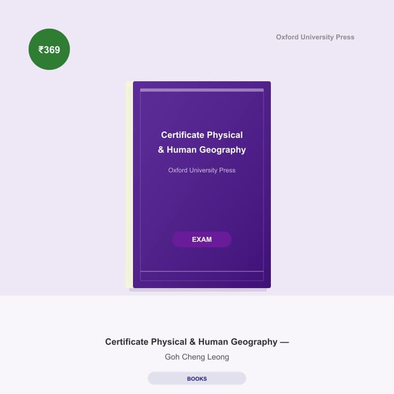 Certificate Physical & Human Geography — Goh Cheng Leong