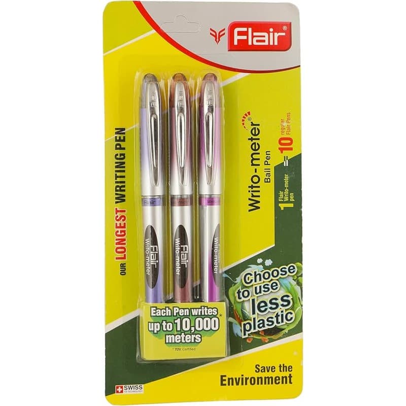 Flair Writo-Meter Ball Pen — Blue (Pack of 5)
