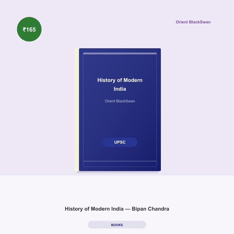 History of Modern India — Bipan Chandra