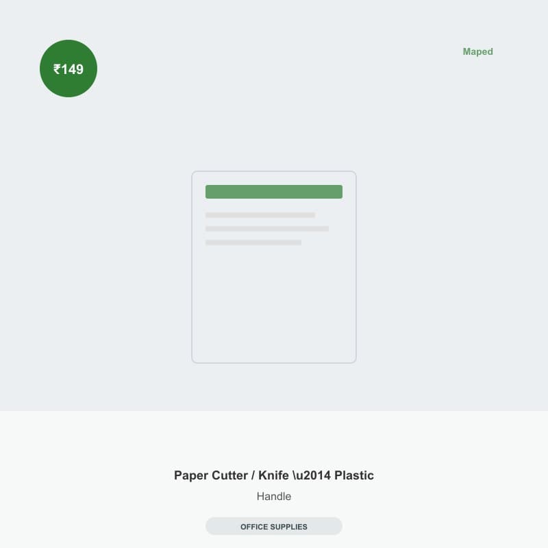 Paper Cutter / Knife — Plastic Handle