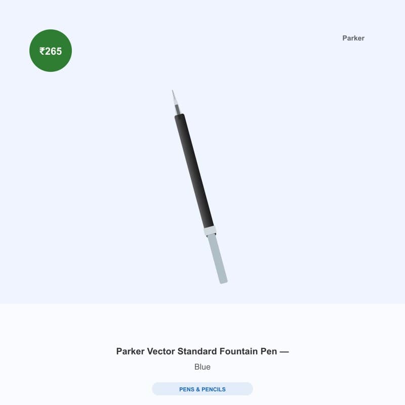 Parker Vector Standard Fountain Pen — Blue