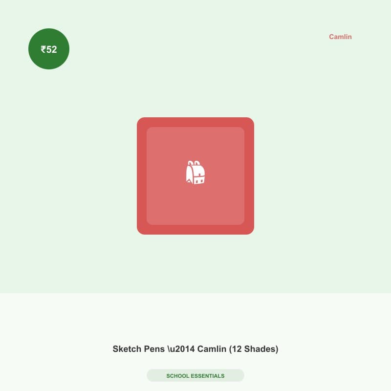 Sketch Pens — Camlin (12 Shades)