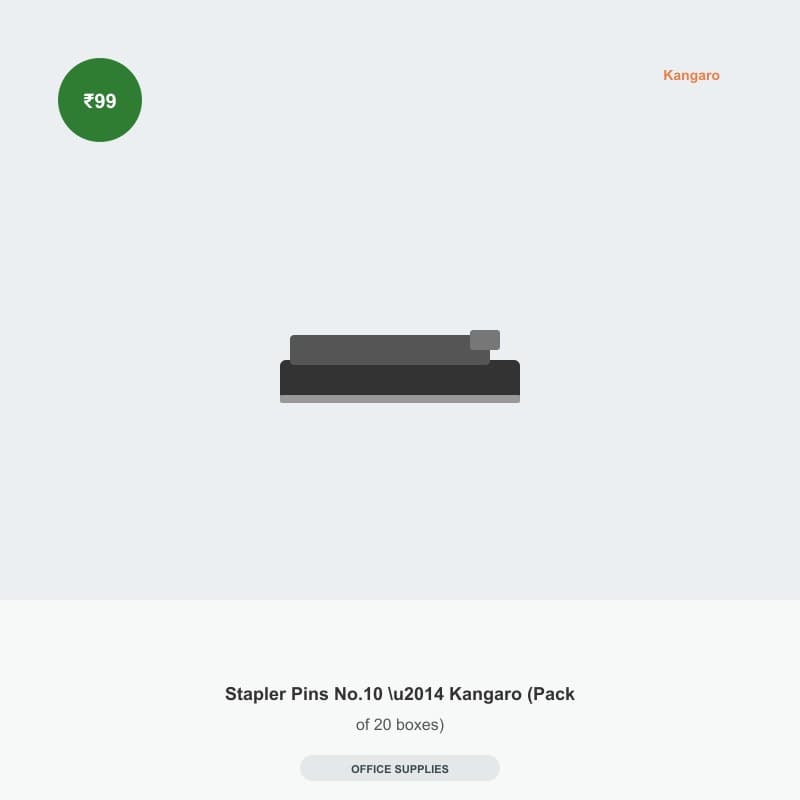 Stapler Pins No.10 — Kangaro (Pack of 20 boxes)