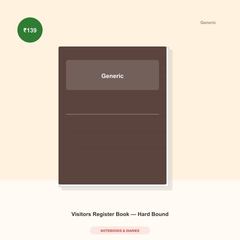 Visitors Register Book — Hard Bound
