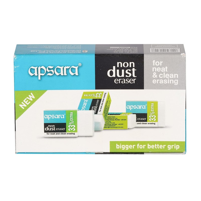 Apsara Non-Dust Eraser (Pack of 20)
