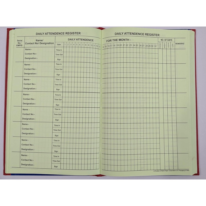 attendance-register-200-pages-hard-bound — View 2
