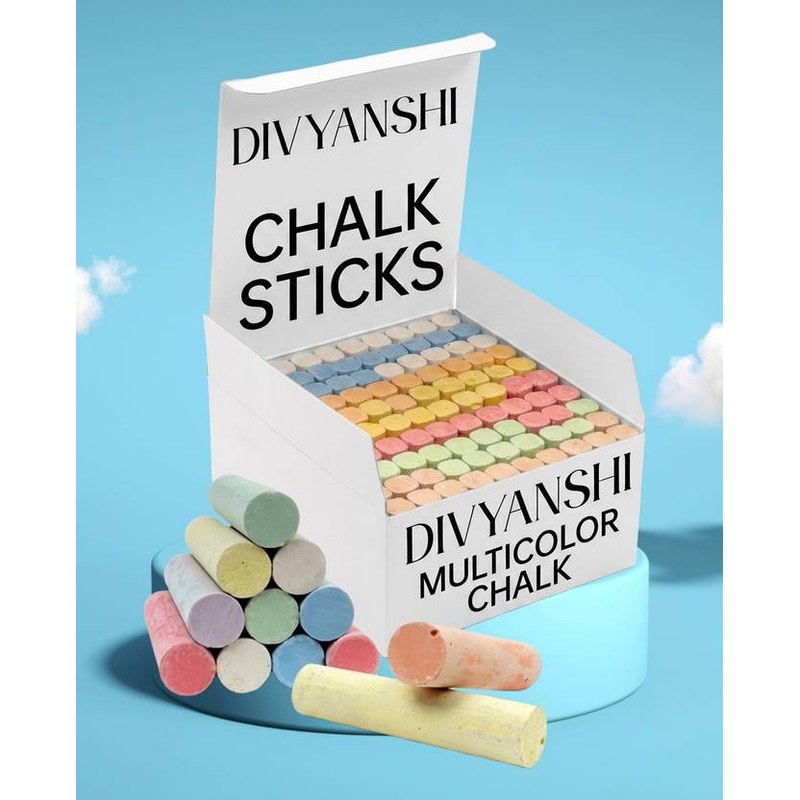 Blackboard Chalk — Coloured (Pack of 50)
