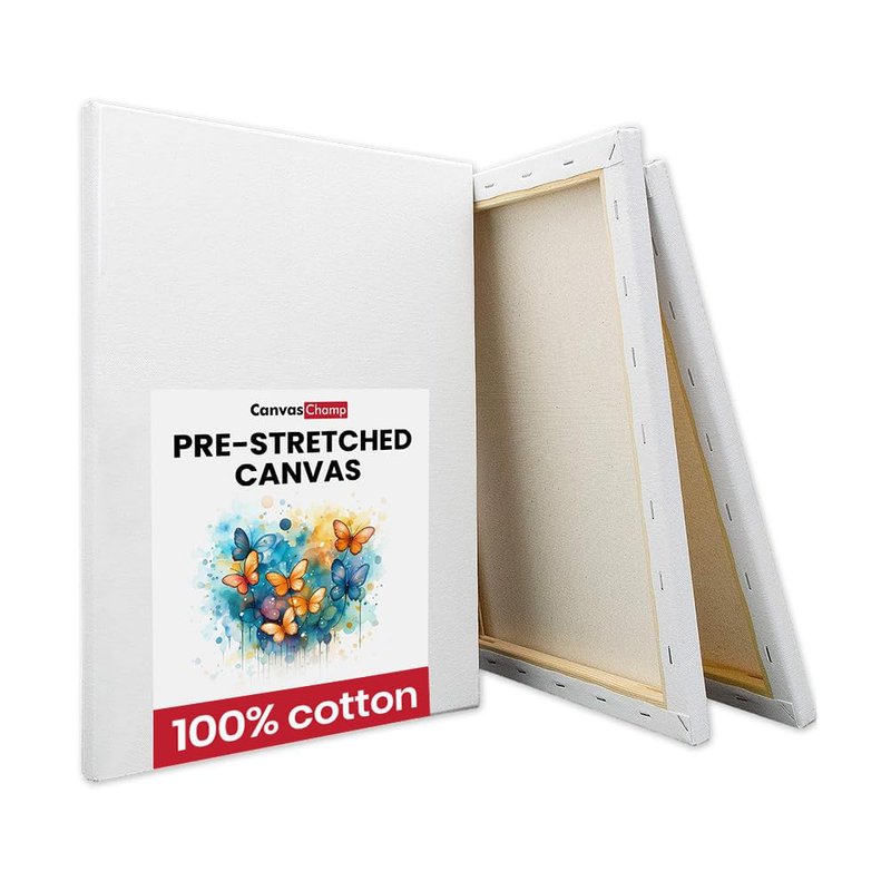 Brustro 100% Cotton Stretched Canvas 12x16 Inches — Handbook with Annotations (Kangaro)