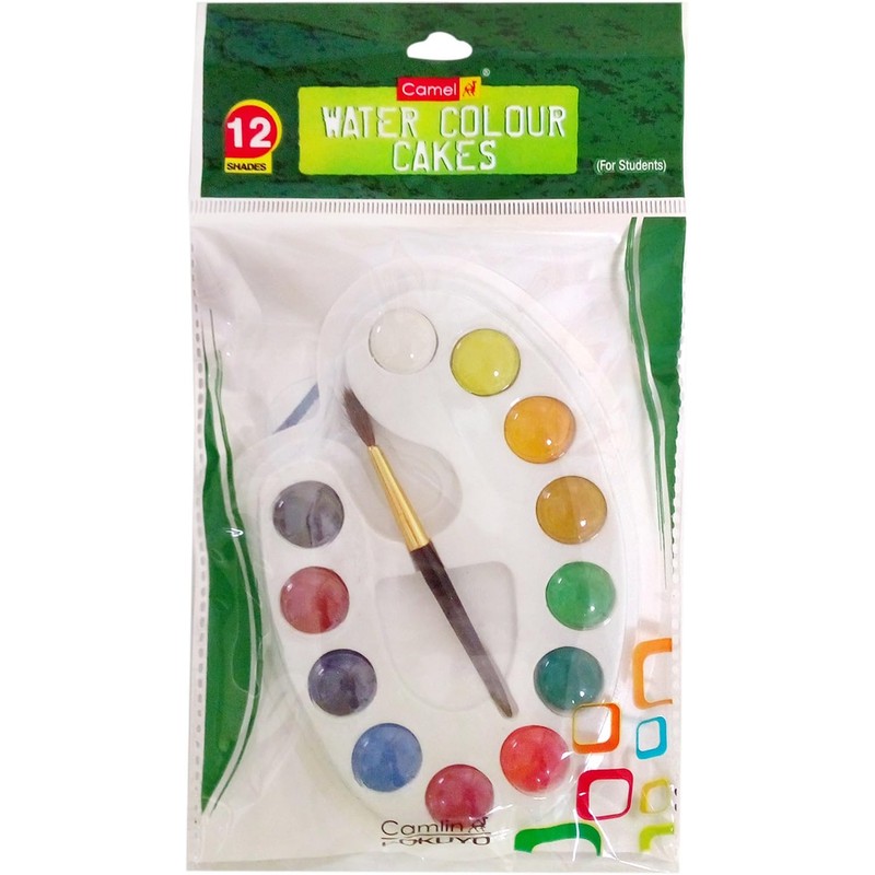 Camlin Water Colour Cakes — 12 Shades