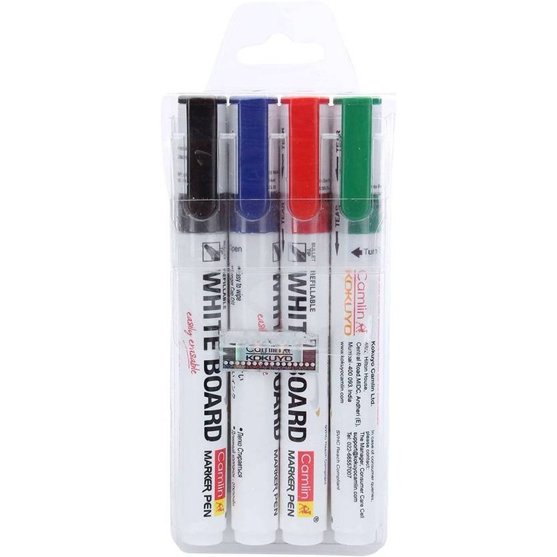 Camlin White Board Marker Set (4 Colors)