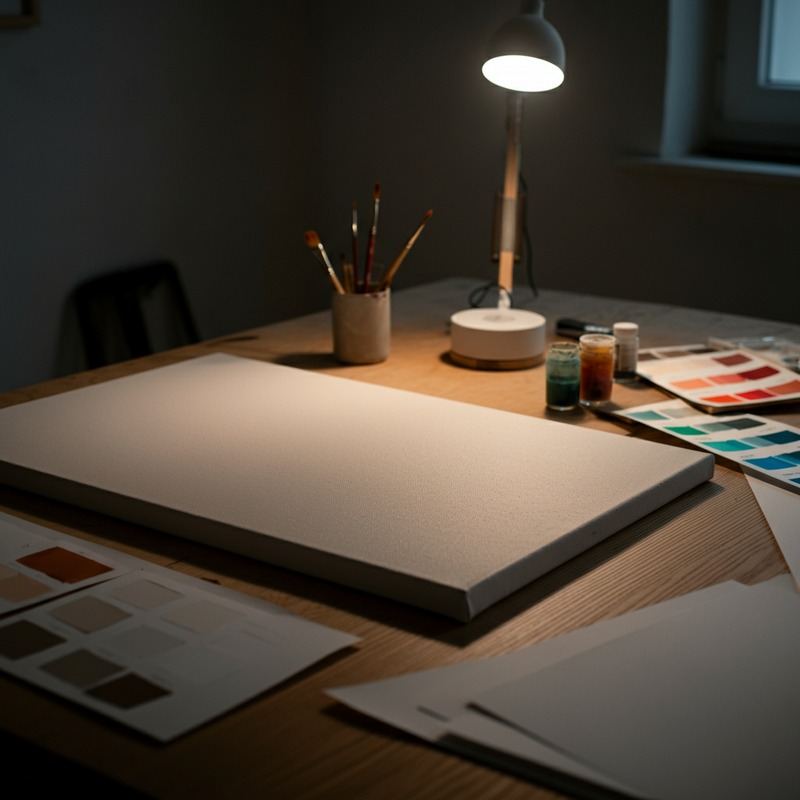 Canvas Board 12x16 inches — Scale & In-Use View