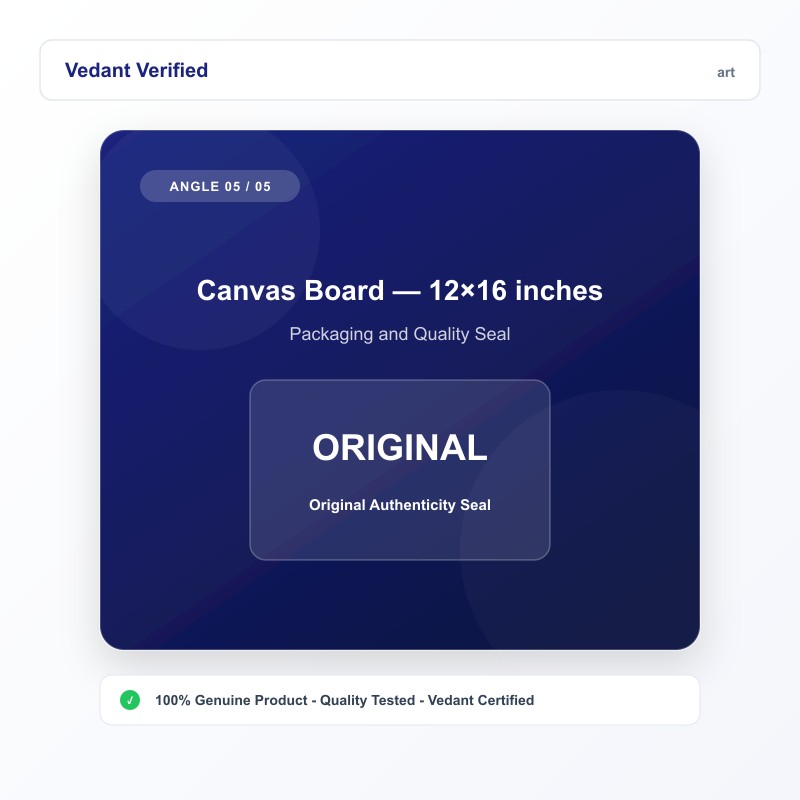 Canvas Board 12x16 inches — Packaging & Box View