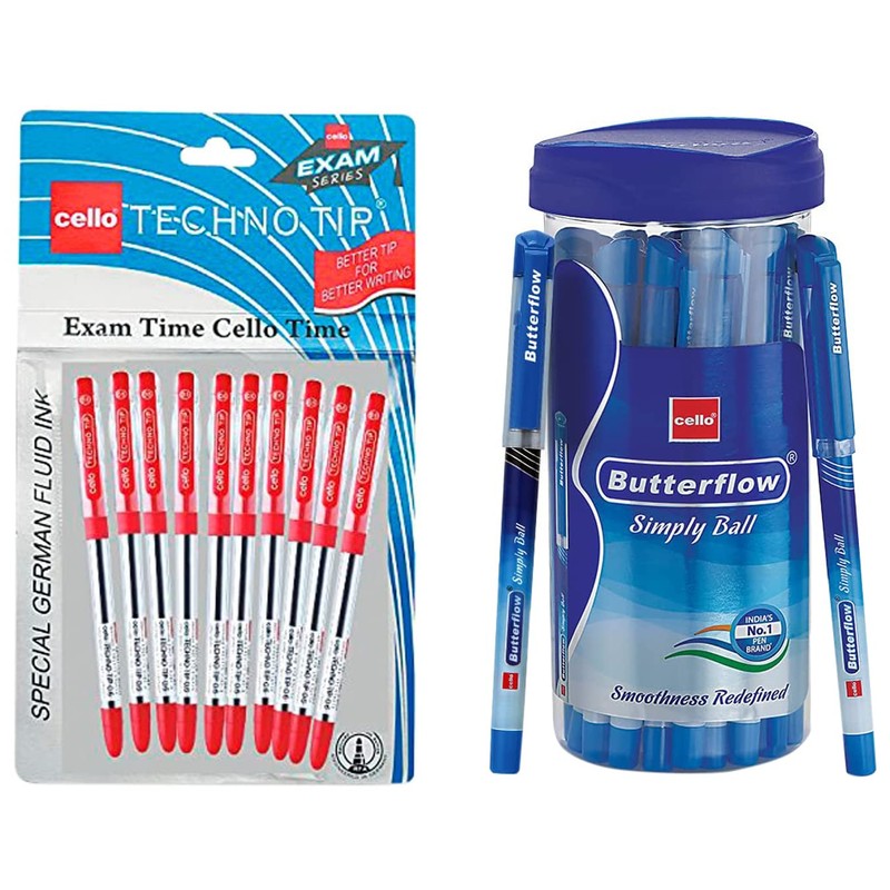 cello-butterflow-ball-pen-red-pack-of-10 — View 3