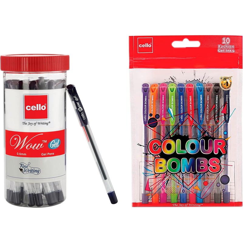 cello-geltech-gel-pen-black-pack-of-5 — View 2