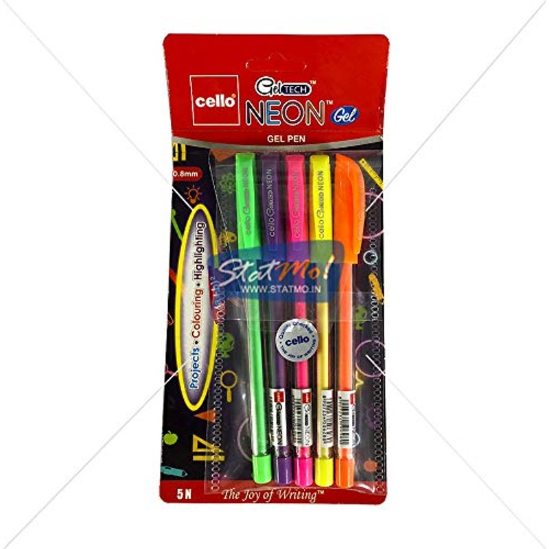 cello-geltech-gel-pen-black-pack-of-5 — View 3