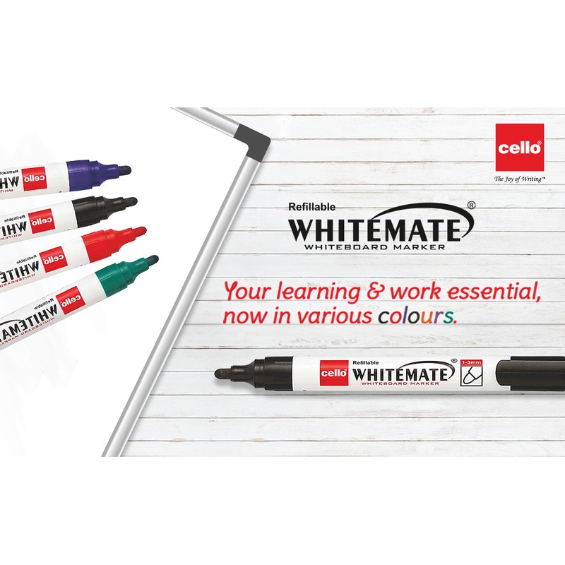 cello-whitemate-whiteboard-marker-black-pack-of-3 — View 2