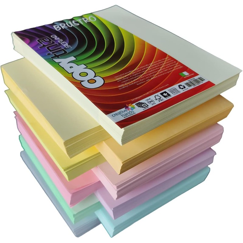 Coloured A4 Paper — 80 GSM, Assorted (100 Sheets)