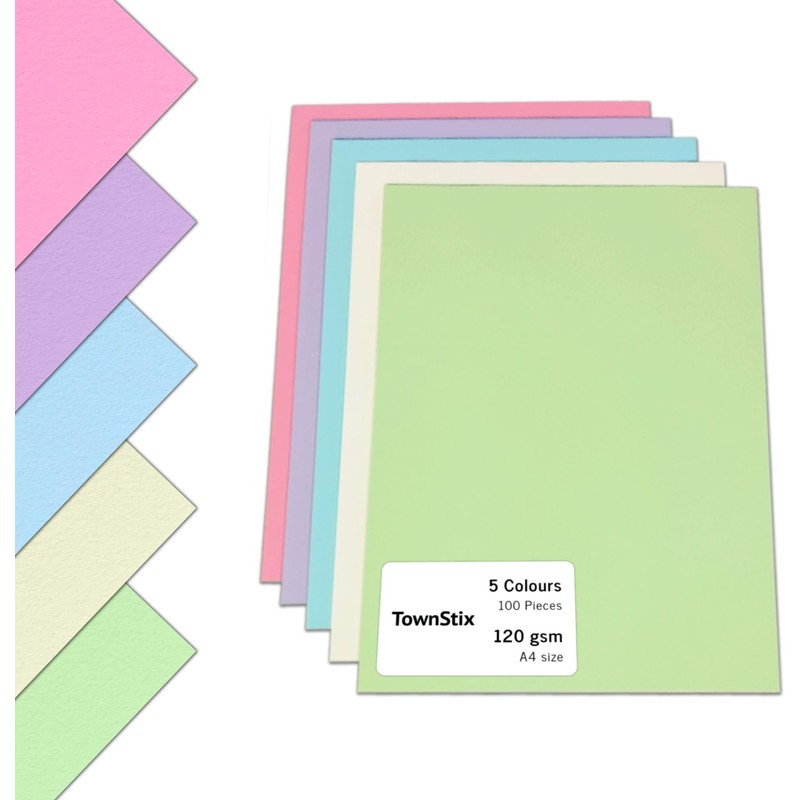 coloured-a4-paper-80-gsm-assorted-100-sheets — View 3