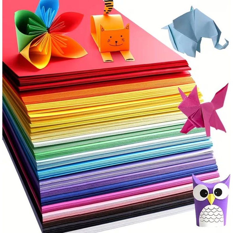 Craft Paper — Origami Sheets, Assorted (Pack of 100)