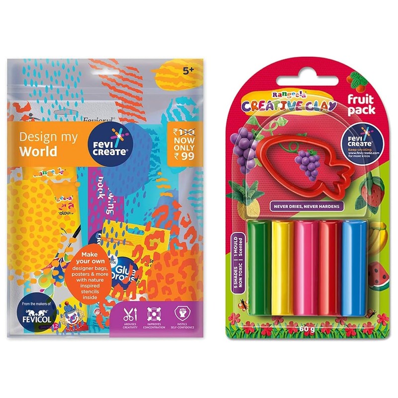 Fevicreate Hobby Ideas Clay Set — 10 Colours