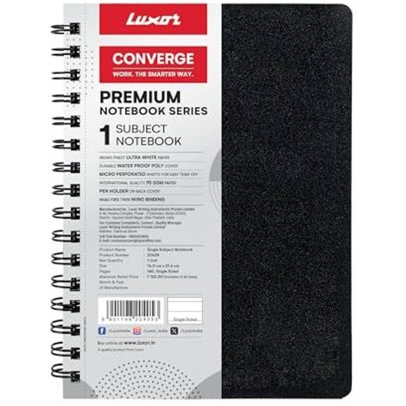 Luxor Spiralli Notebook — A5, 160 Pages