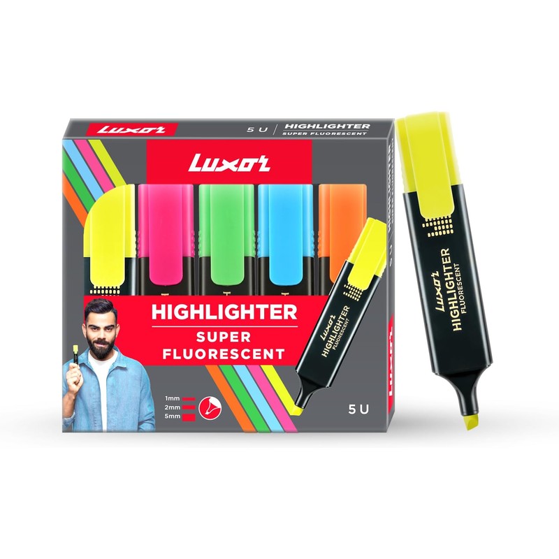 luxor-twin-tip-highlighter-set-5-colors — View 3
