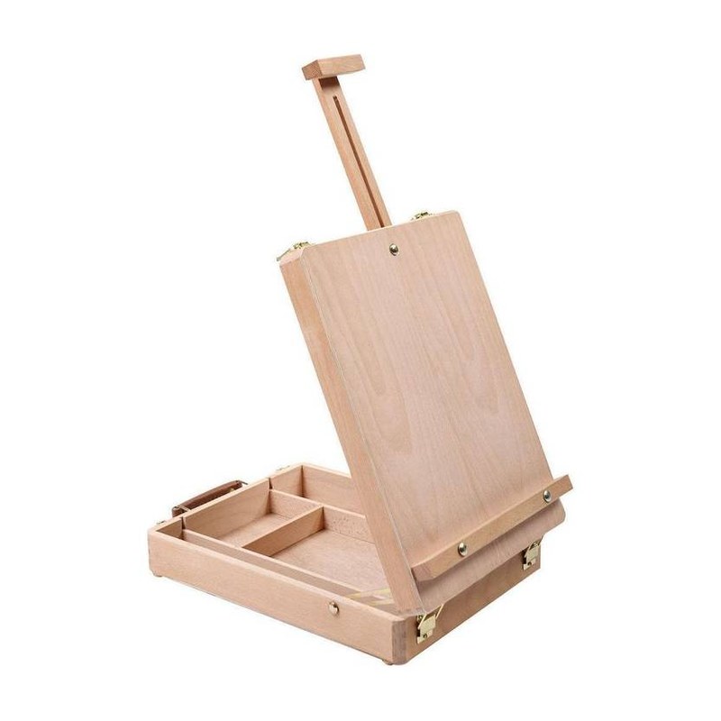 Mont Marte Beechwood Tabletop Box Easel with Storage Drawer — Deluxe Edition (Parker)