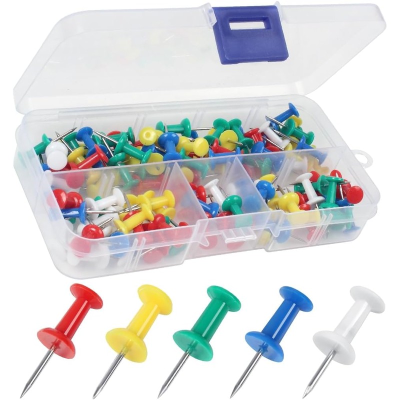 push-pins-assorted-colors-pack-of-100 — View 2