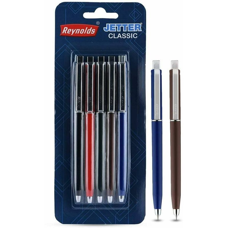 Reynolds Jetter Speed Ball Pen — Black (Pack of 5)