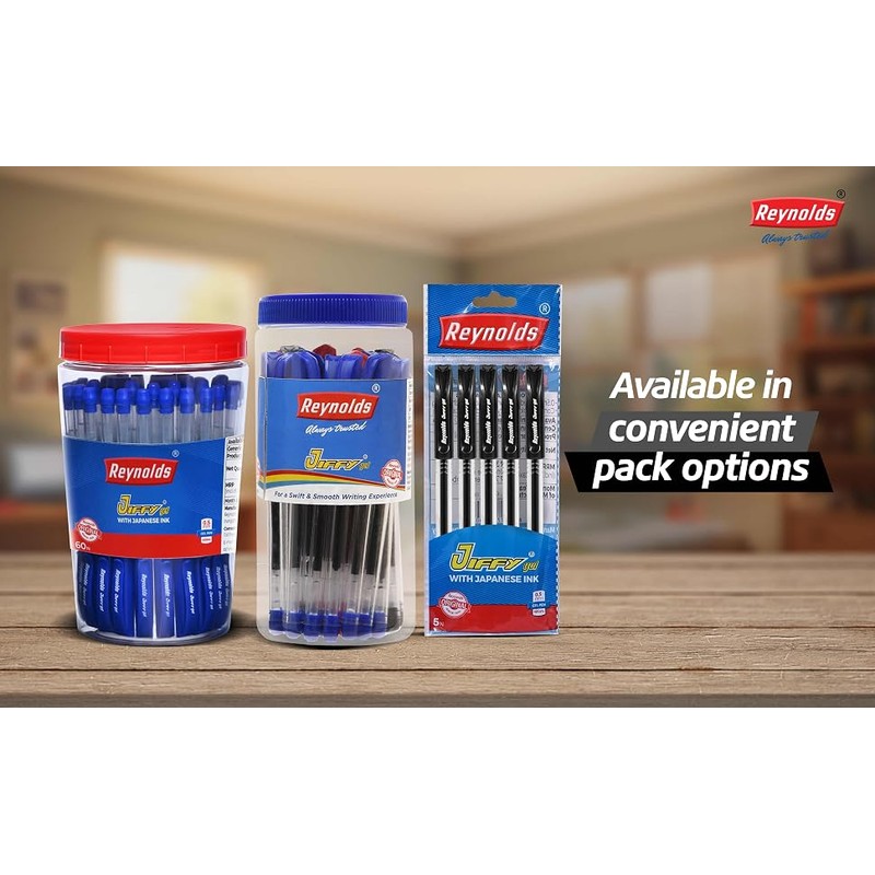 reynolds-jiffy-gel-pen-black-pack-of-5 — View 2