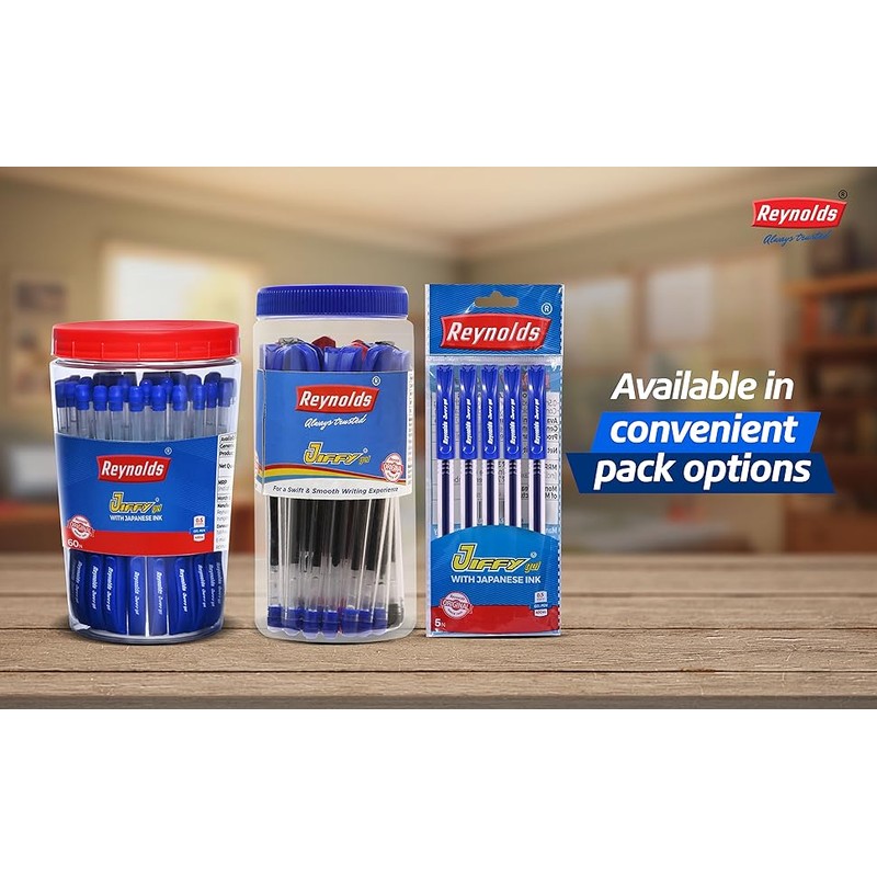 reynolds-jiffy-gel-pen-blue-pack-of-5 — View 2