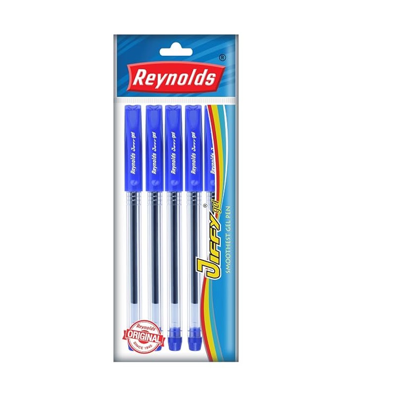 reynolds-jiffy-gel-pen-blue-pack-of-5 — View 3