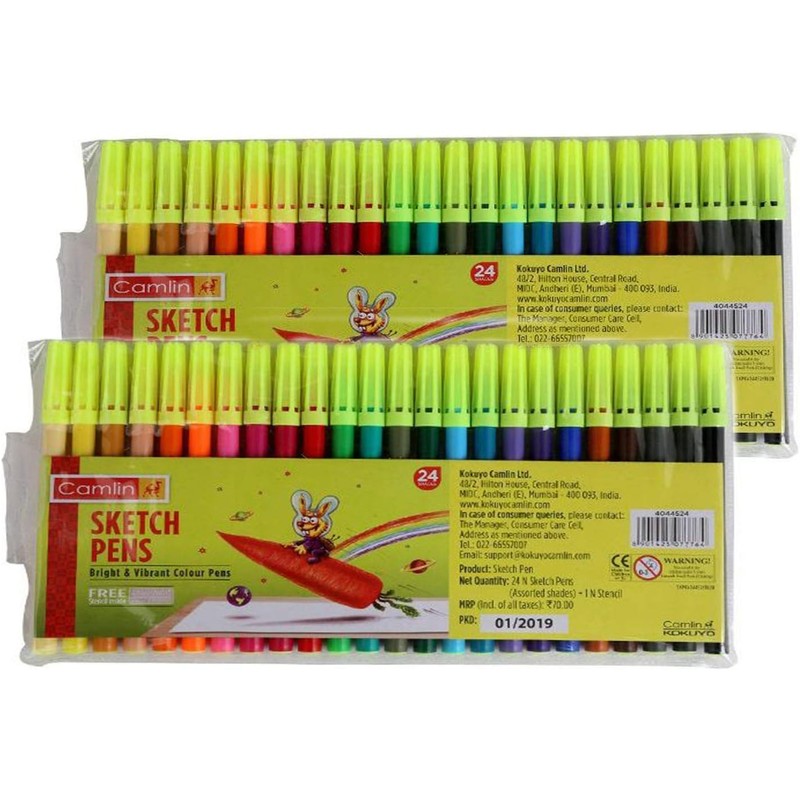 Sketch Pens — Camlin (24 Shades)