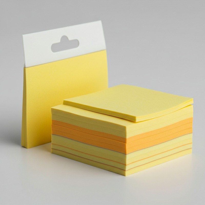 Sticky Notes 3x3 inch Yellow Pack of 5 pads — Scale & In-Use View