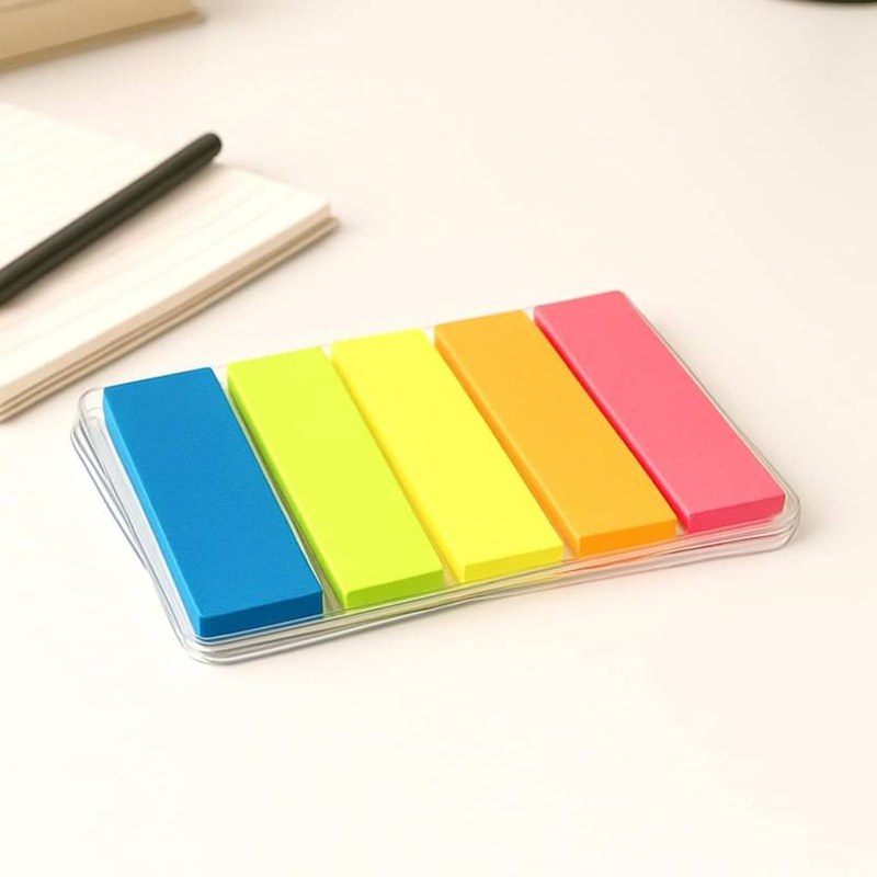 Sticky Notes — Page Markers, Neon Strips (Pack of 5)