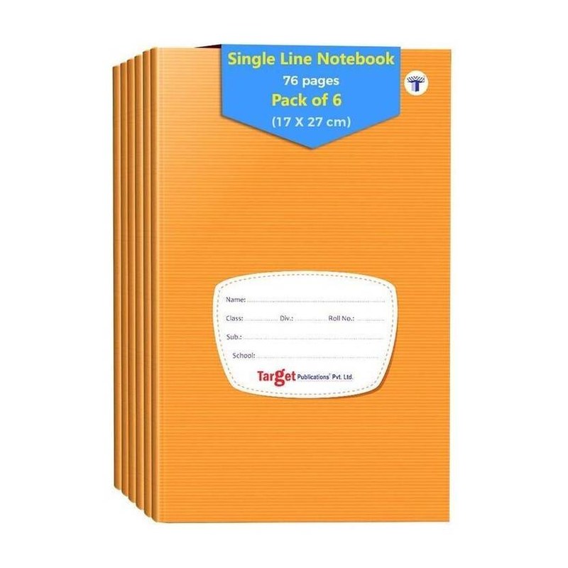 Target Publications Balbharati Lined Notebook (Pack of 6)