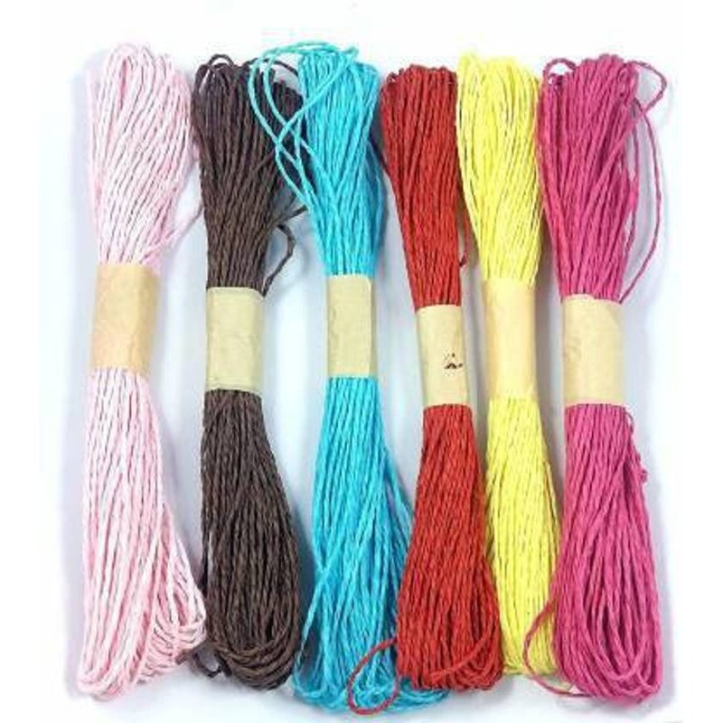 Thread / String — Coloured Craft Thread (6 rolls)